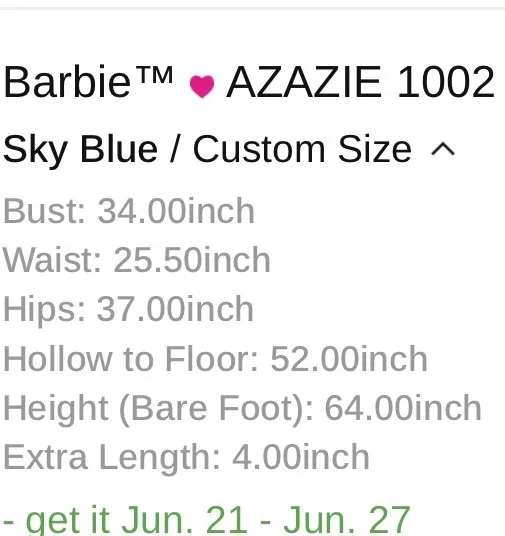 Azazie Sky Blue Barbie Formal Dress - Image 7