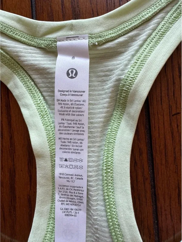 Lululemon Swiftly Tech Scoopneck Tank 2.0 Race Ombré Dye Matcha Size 8 NWT - Image 3