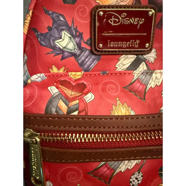 Loungefly Disney Villains Perfume Bottles Mini Red Backpack BoxLunch Exclusive - Image 2
