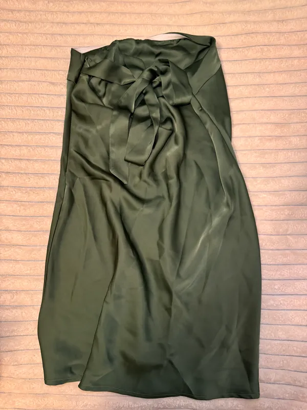 Hello Molly Olive Satin Mini Dress - Image 5
