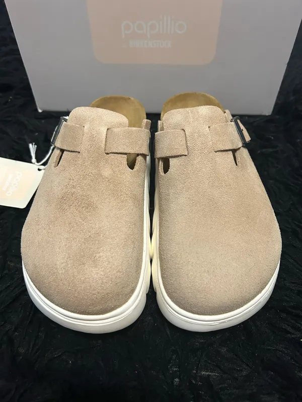 BIRKENSTOCK Boston leather platform clogs mules slip on shoes eur 40 new - Image 7