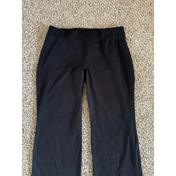 Chaps Women's Black‎ Wide Leg Leggings Size XL - Image 2
