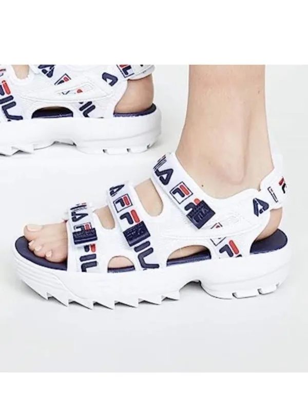 Fila red white blue distributor chunky sandals logo stripes sz 8 women’s #patriotic #utility #streetwear - Image 2