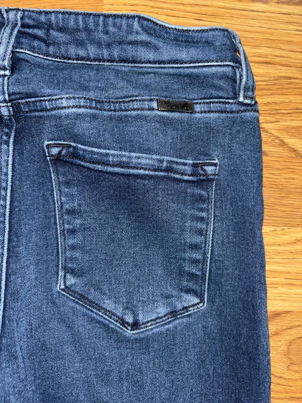 KanCan Button Fly Skinny Jeans Juniors Size 9 Waist Size 28 Dark Wash Stretchy - Image 11