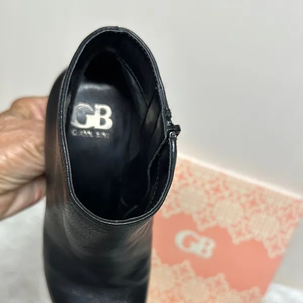 Gianni Bini Black and Brown Leather Ankle Booties - Image 12