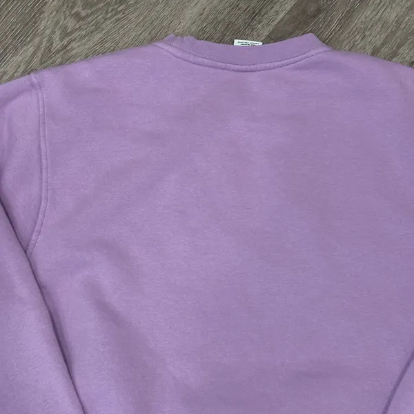 Nike Unisex Floral Embroidered Crewneck Sweatshirt Lavender Purple Large Cottage - Image 7