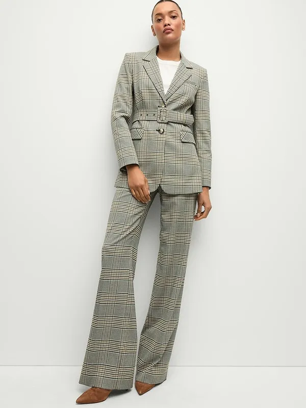 Veronica Beard Tonelli Plaid High Rise Wide Leg Pants Size 2 - Image 10