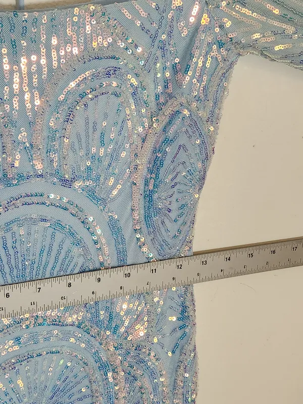Velvi Light Blue Sequin Cocktail Dress Size Small Homecoming Dress - Image 8