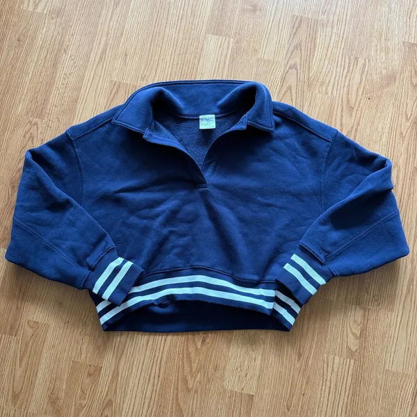 OFFLINE By Aerie Cloud Fleece Polo Sweatshirt Size Small - Image 2