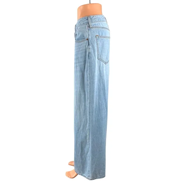 Abercrombie & Fitch Light Blue High Rise Palazzo Wide Leg Denim Jeans Pants 27 - Image 2