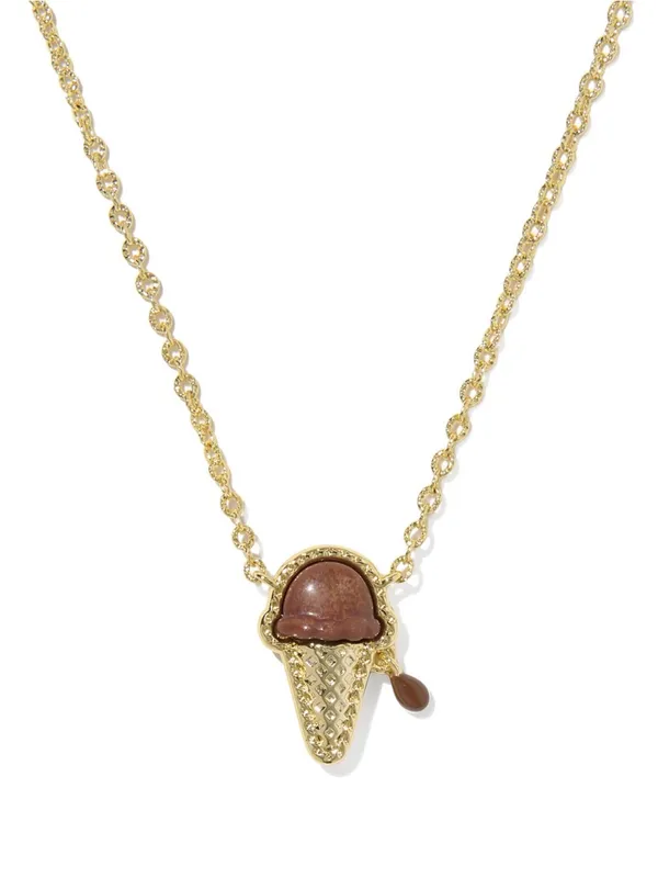 Kendra Scott Ice Cream Gold Short Pendant Necklace - Image 4