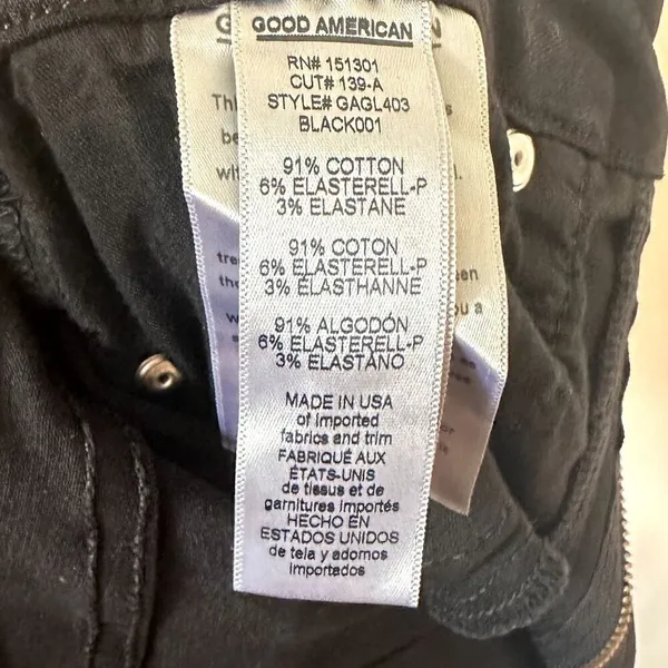 NWT FLAWED Good American Good Legs Skinny Jeans in Black - Size 12 - Image 2