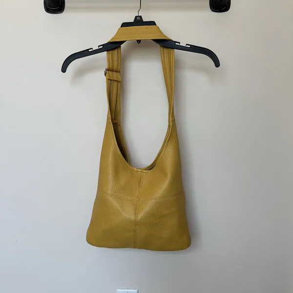Montana West Mustard Yellow Leather Slouchy Hobo Bag Purse + Sm Bag Boho Western - Image 3