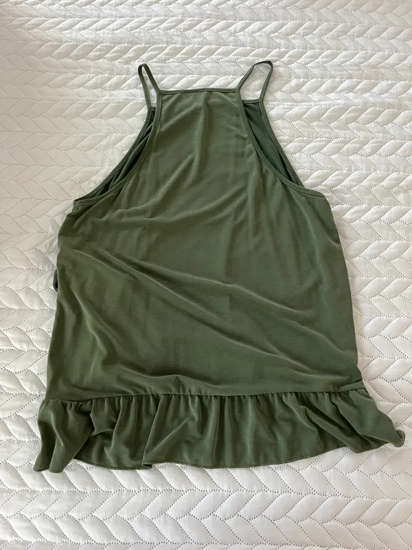 Green Halter Top Size L - Image 2