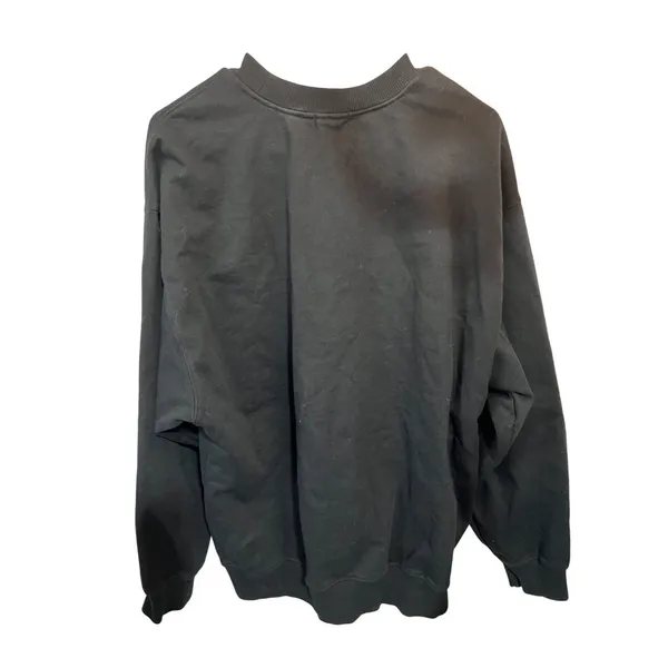 Skims Black Cotton Crewneck Sweatshirt Womens Size Small Classic Casual - Image 2