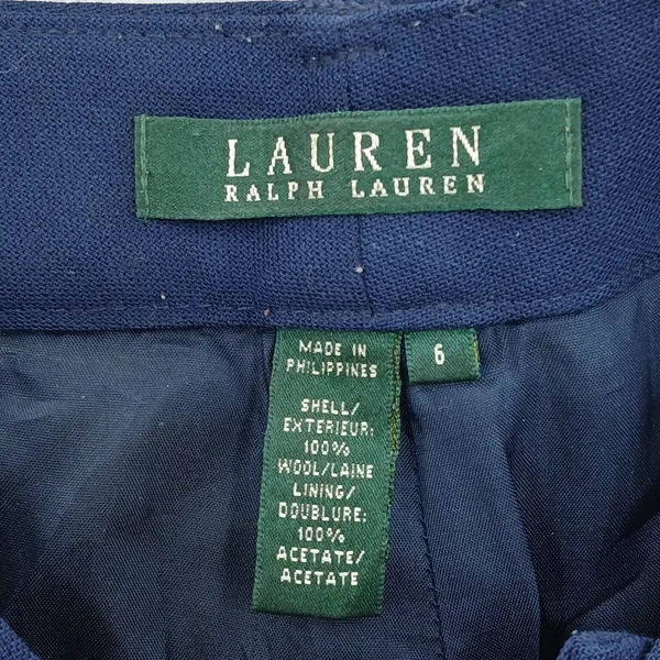 Wool Office Resort‎ Y2K Lauren Ralph Lauren Blue Straight Chino Formal Pants 6 - Image 16