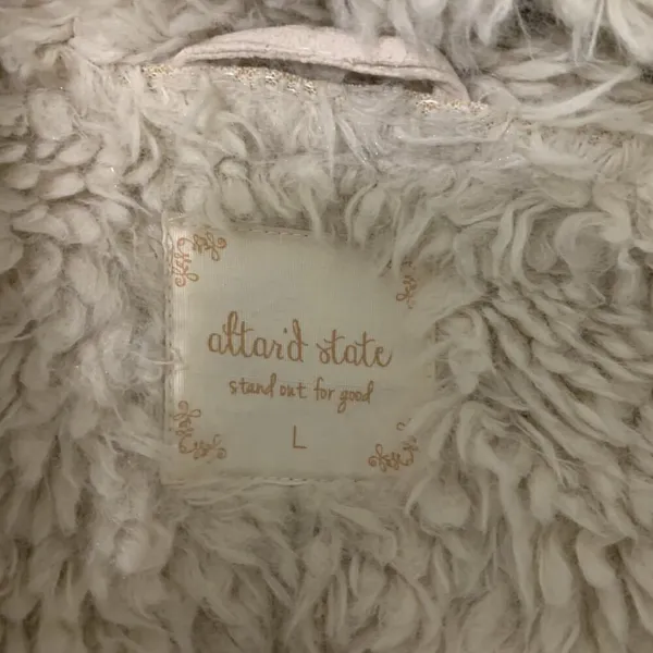 Altar’d‎ State Jacket Large Tan Faux Suede Cottagecore Soft Moto - Image 5