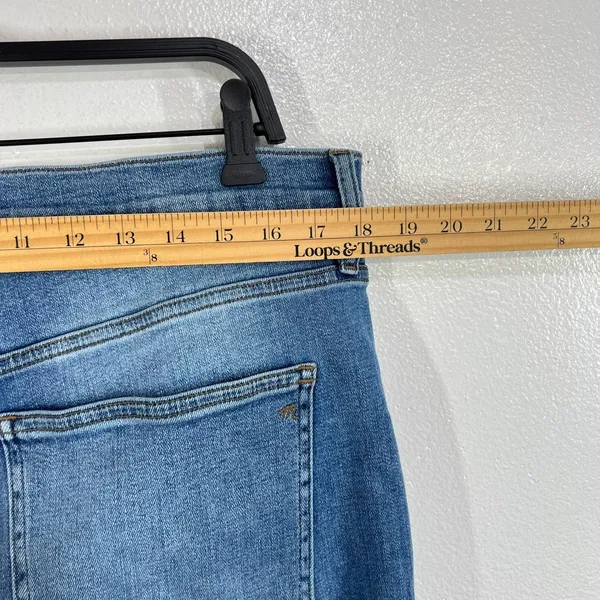 Madewell Mid-Rise Kick Out Jeans‎ Women's Size 32 Blue Denim Bootcut Stretch - Image 7
