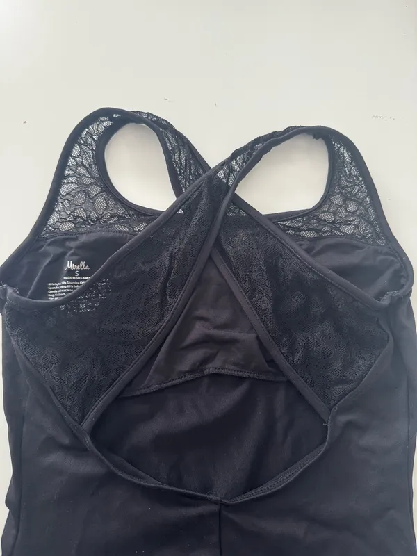 Mirella Black Lace Adult Leotard Bodysuit Small - Image 4