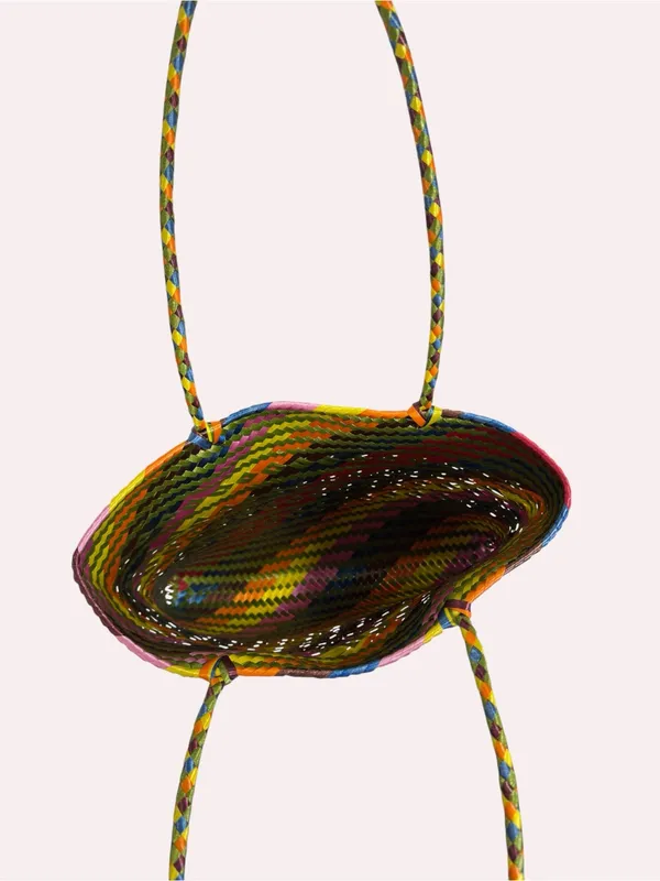 Large Colorful Mexican Woven Straw Tote Bag Market Beach Boho Handmade - Image 8