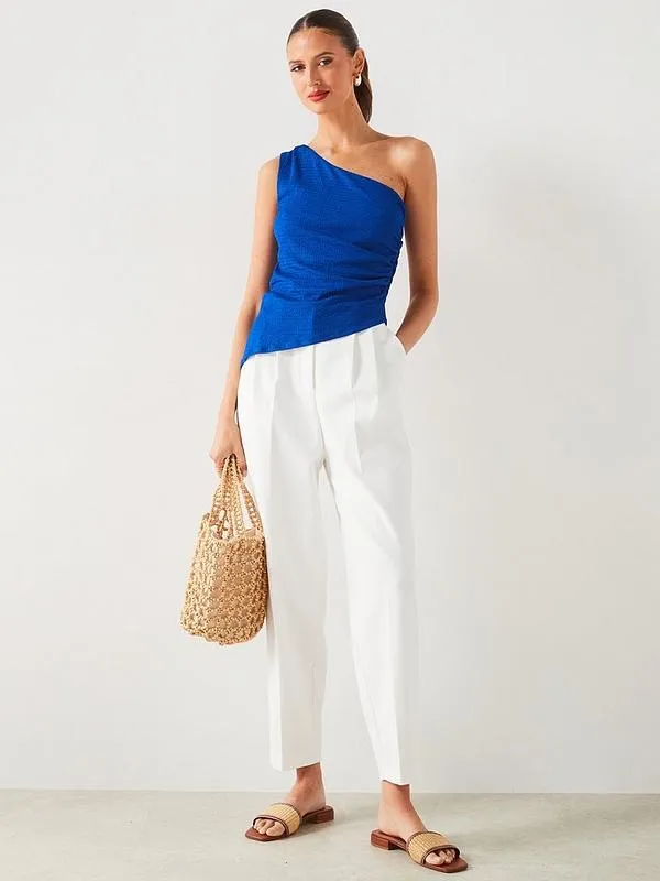 Mango Blue One Shoulder Top - Image 2