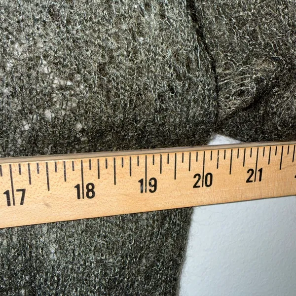 Eileen Fisher Mohair Blend Pointelle Lace Duster Cardigan Women M Brown - Image 5