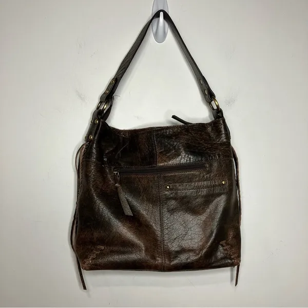 Noni Bossi brown leather hobo‎ bag - Image 4