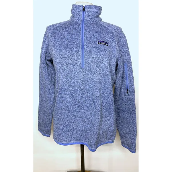 Patagonia Better Sweater 1/4 Zip Fleece Pullover Blue Marl STY25617 Womens M - Image 3