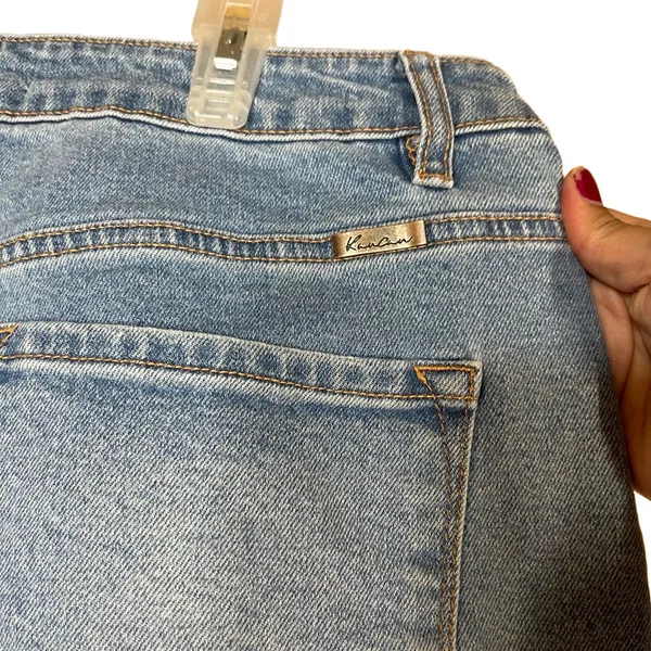 KanCan Light Wash Frayed Hem High Waisted Denim Jeans‎ 11/29 - Image 8