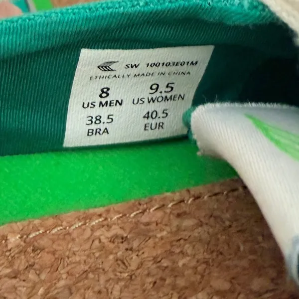 Cariuma Oca Low Top Sneakers Green Canvas Lace Up ‎ Shoes Men 8 Women 9.5 - Image 8