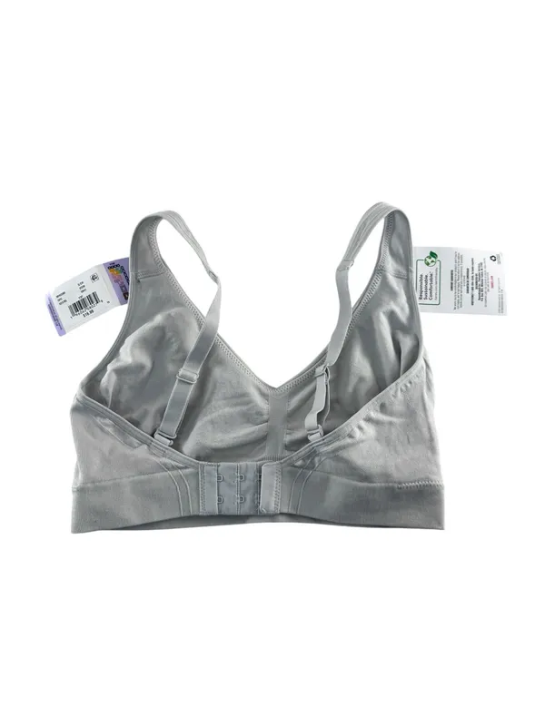 Hanes ComfortFlex Light Gray Wireless Seamless Bralette - Image 2