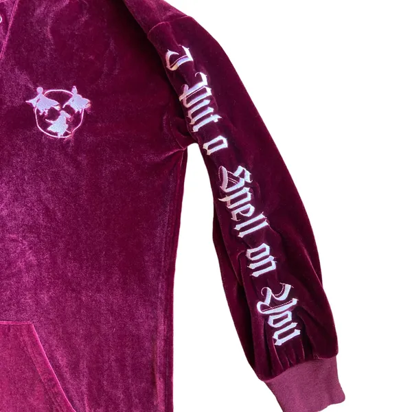 Her Universe Disney Hocus Pocus Velour Lace-Up Hoodie Dress Size Large - Image 3
