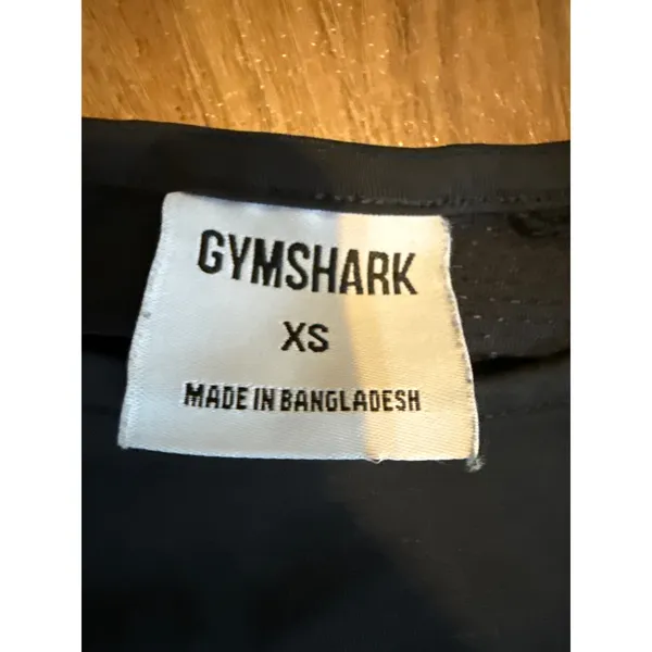 Gymshark Womens Black dri-fit material Long Sleeve Mesh‎ Back Crop Top XS - Image 3