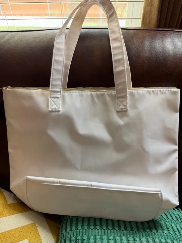 BRIDE White Tote Bag with Gold Appliqué - Image 3