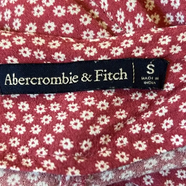 Abercrombie Red Floral Slip Dress, Size Small - Image 8