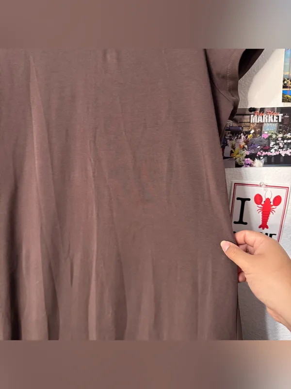Skims Vintage T-Shirt Long Maxi Dress chocolate brown - Image 6