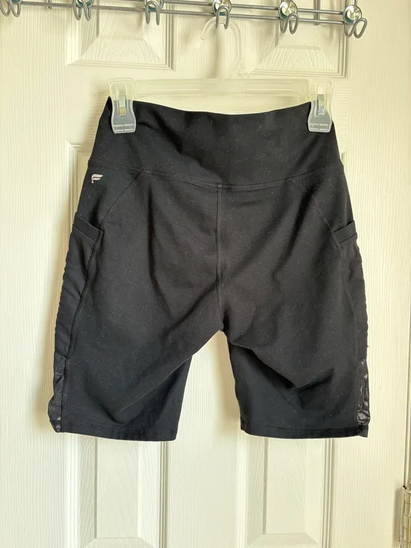 Black & White Biker Shorts  - Image 2