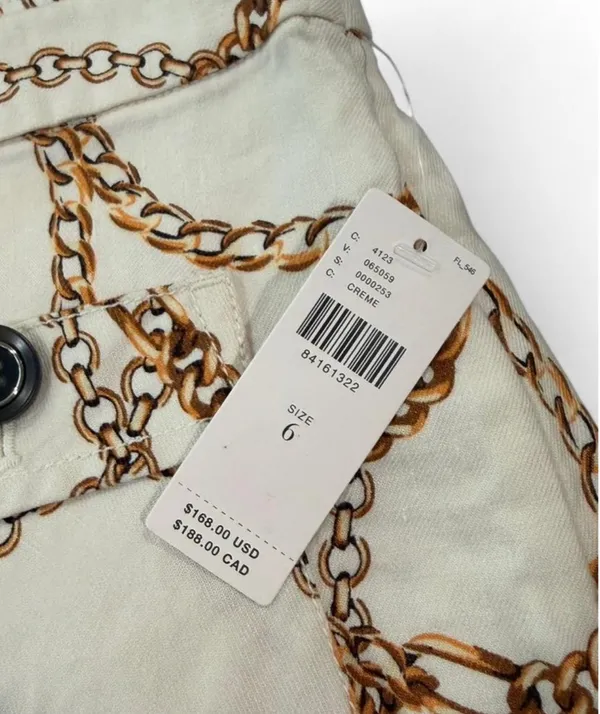 Anthropologie Maeve Printed Palazzo Pants Chain Print 6 - Image 8