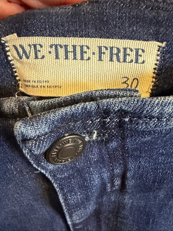 Free People We The Free Level Up‎ High Rise Slit Slim Flare Jeans Size 30 - Image 7