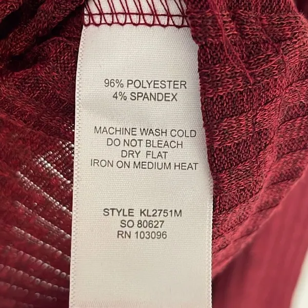 C'Est La Vie Womens Mock Neck Sweater Ribbed Long Sleeve Button Cuff Maroon XL‎ - Image 5