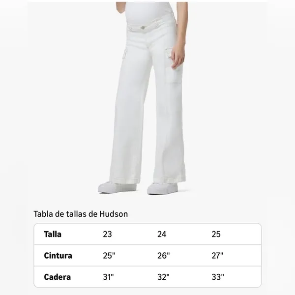 HUDSON JEANS MATERNITY WIDE LEG CARGO PANT size 30 - Image 7