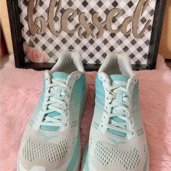Hoka One One Women’s Clifton 6 Size 11 Blue Running Shoes - Image 3