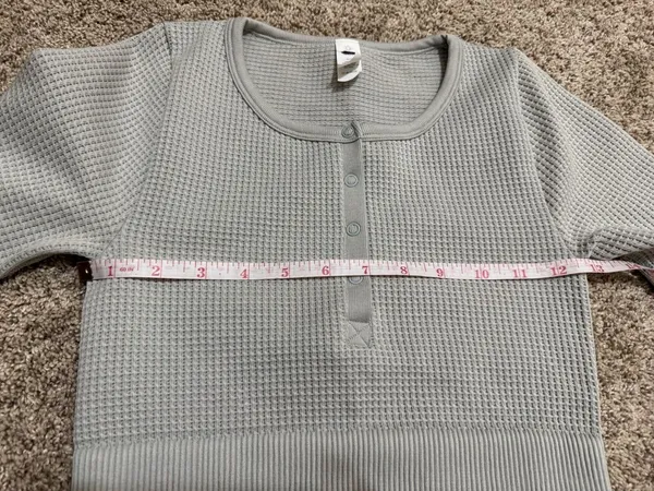 OFFLINE by Aerie Main Squeeze Cropped Waffle Henley Top XS – New, Never Worn - Image 5