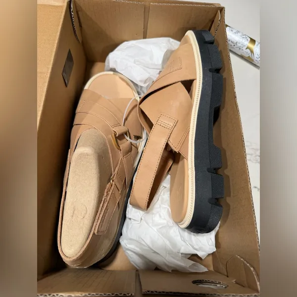 NEW Full Grain Leather Sorel Rein Cb Crisscross Sandal 9.5 $120 - Image 4