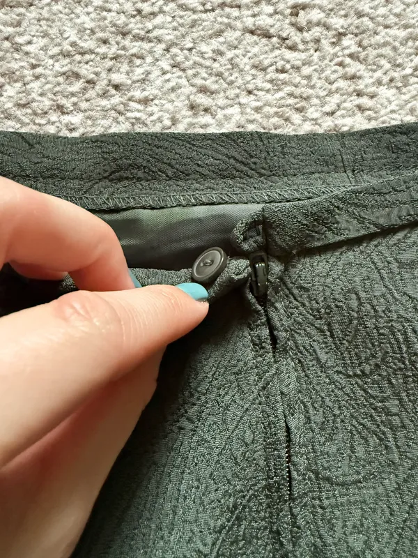 Vintage style Green Embroidered Midi Maxi Skirt - Image 5