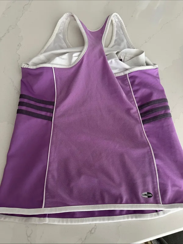 Adidas Clima cool two tone purple racer back tank size medium - Image 3