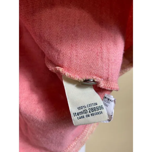 L.L. Bean Womens Sweater‎ Top Roll Tab Sleeve Cotton Heathered Pink Size XL - Image 5