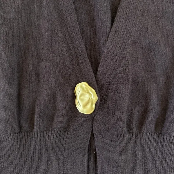Cupshe Cardigan Effortless Confidence Size XS Brown Gold - Image 2