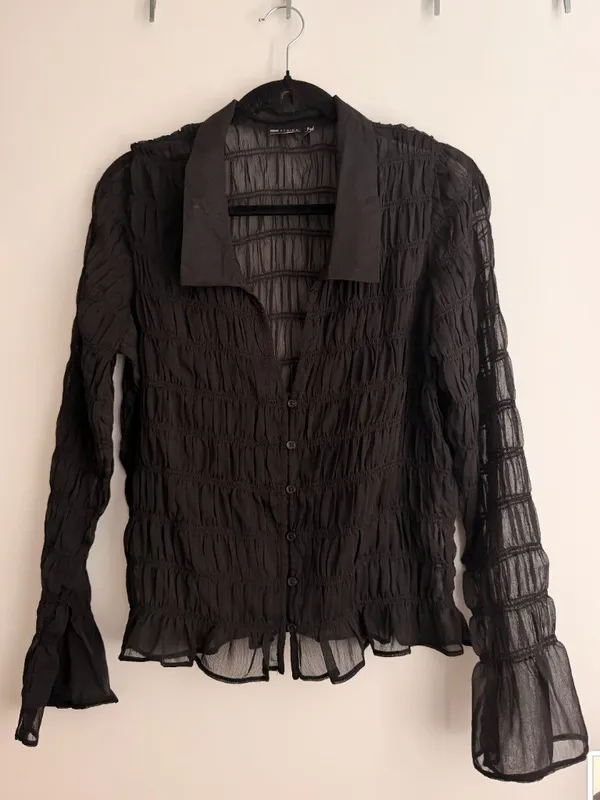 Black Sheer Top ASOS - Image 2