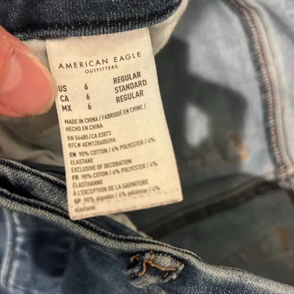 American Eagle Outfitters Dark Blue Women's Jeans - Image 3